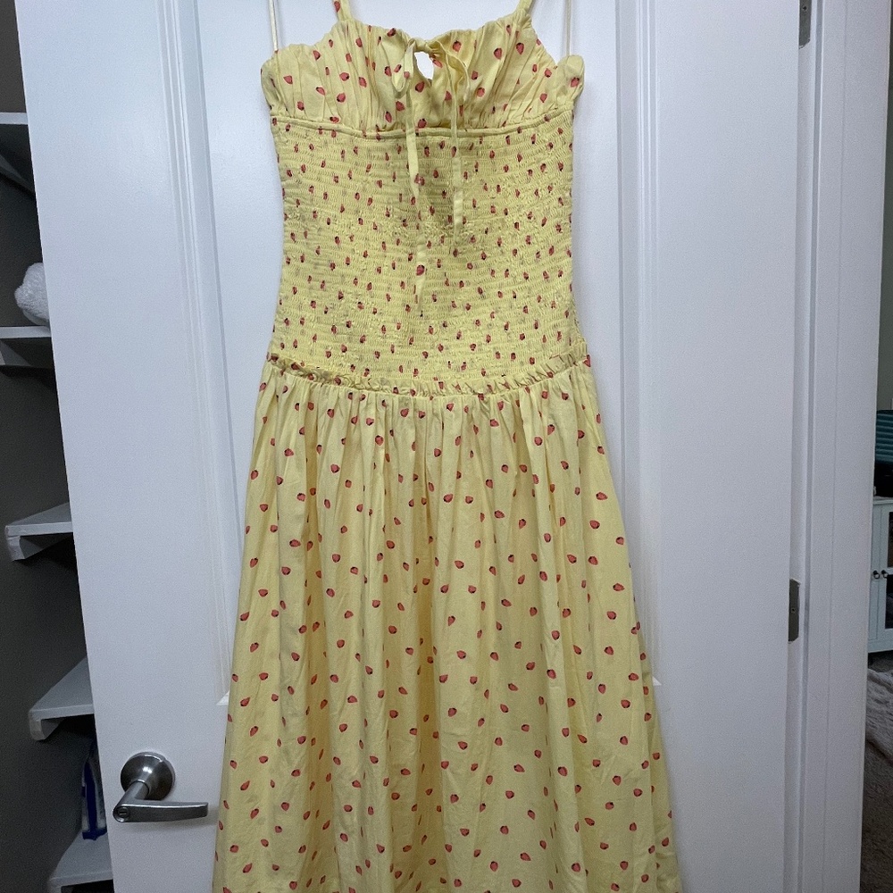 Free People Yellow Strawberry Dress